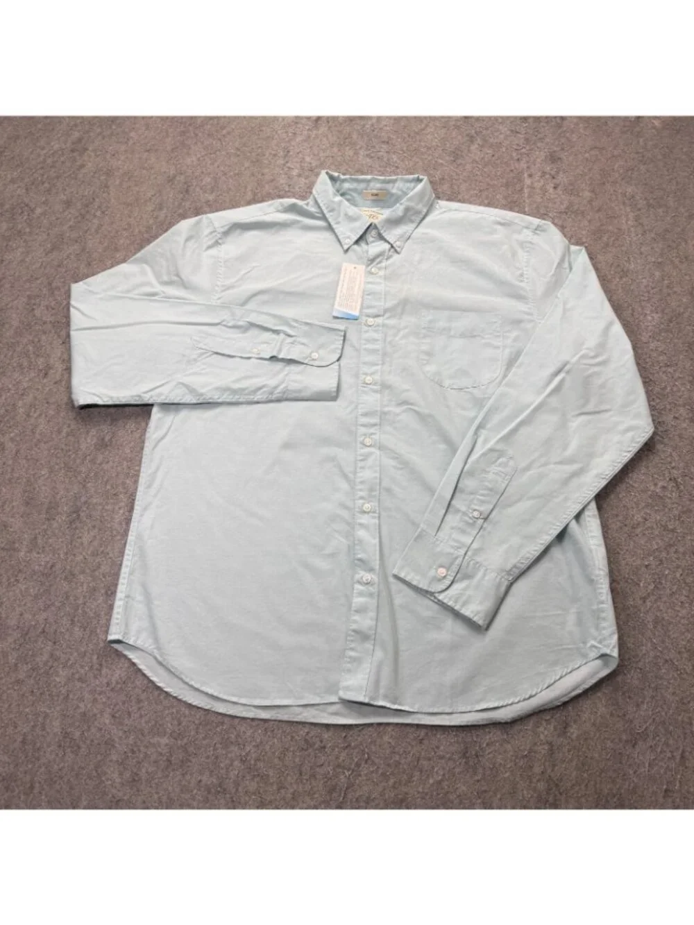 J.Crew Lightweight Button-Down Shirt Men XL Light Blue Slim Fit Performance